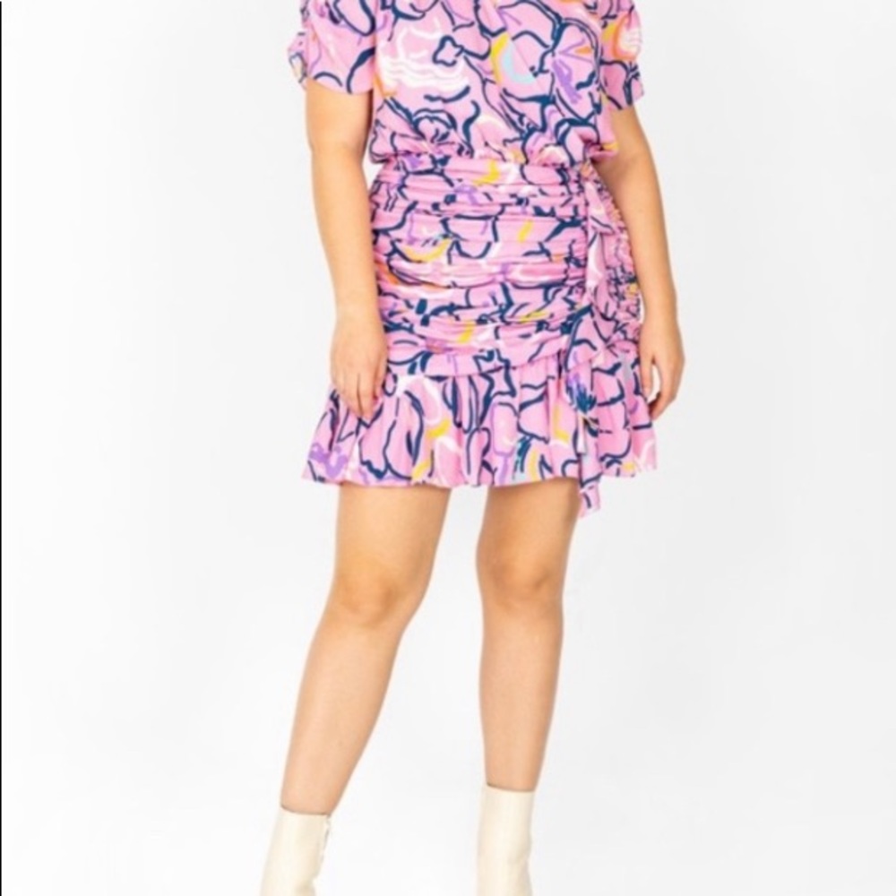Tanya Taylor silk floral purple dress